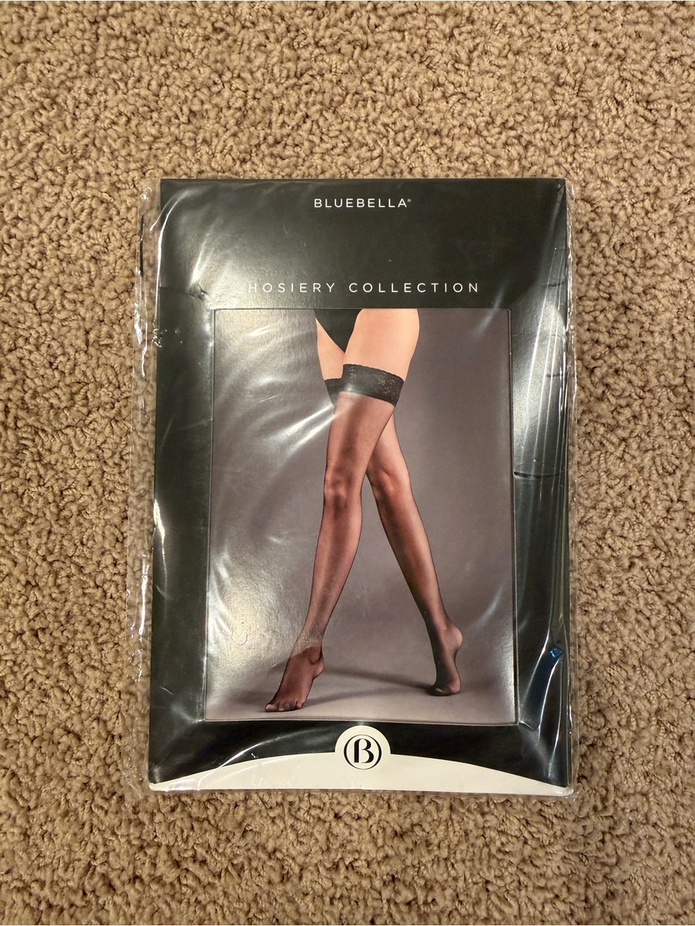 Bluebella Sheer Black Lace Top Thigh-High Hosiery Stockings